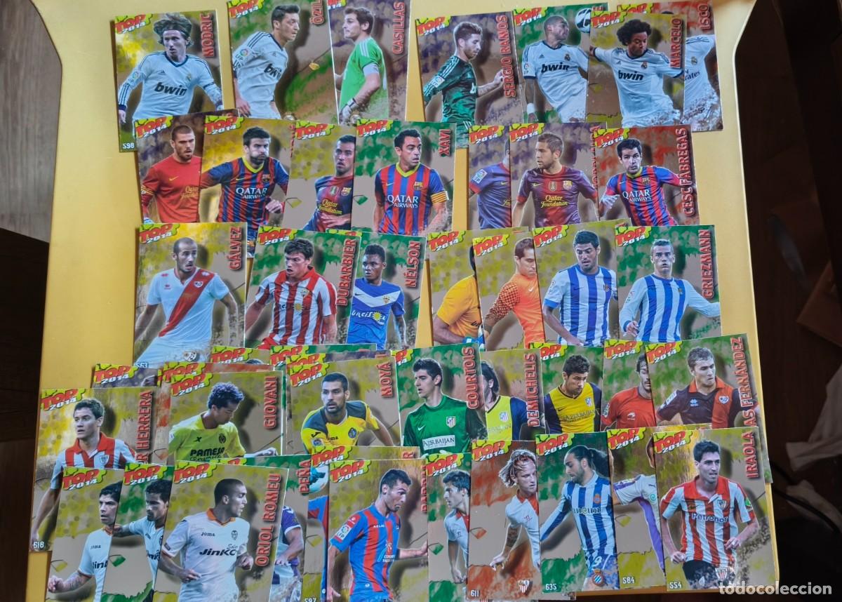 Cromos de f&uacute;tbol: liga 2014 top, contiene 46 crads