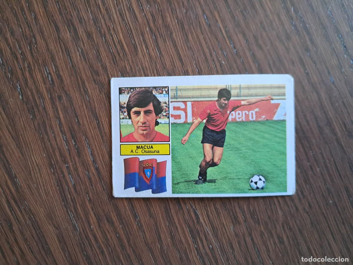 Cromos de f&uacute;tbol: cromo de futbol, ediciones Este, liga 82-83, Macua, A.C. Osasuna. sin pegar.
