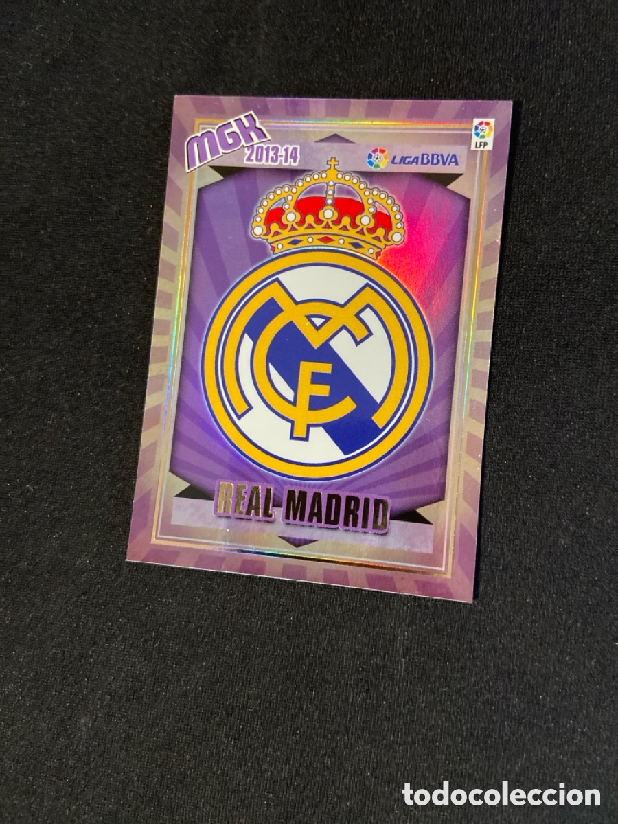 Cromos de f&uacute;tbol: ESCUDO 199 (REAL MADRID) PANINI MEGACRACKS 2013-2014 13 14 CROMO CARTA M-4