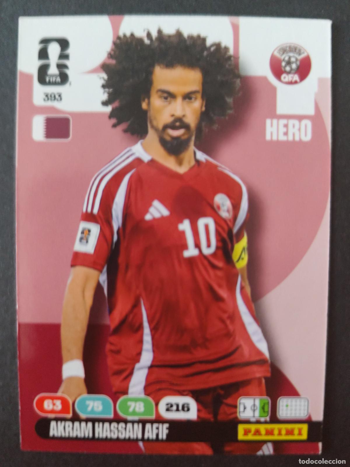 Figurine di Calcio: 393 AKRAM HASSAN AFIF QATAR CATAR ADRENALYN MUNDIAL FIFA WORLD CUP 2026 PANINI