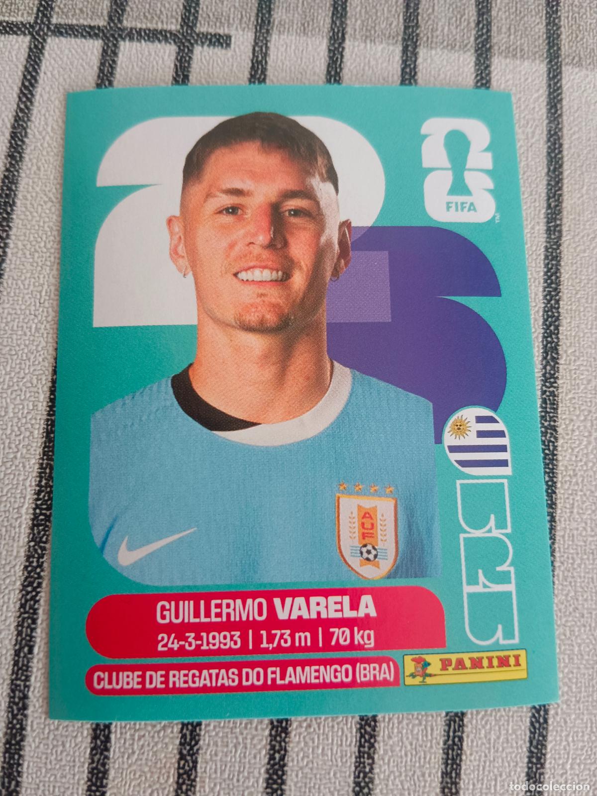 Football Stickers: MUNDIAL 2026 ESTADOS UNIDOS USA MEXICO MEJICO CANADA URU 8 URU8 GUILLERMO VARELA URUGUAY FIFA