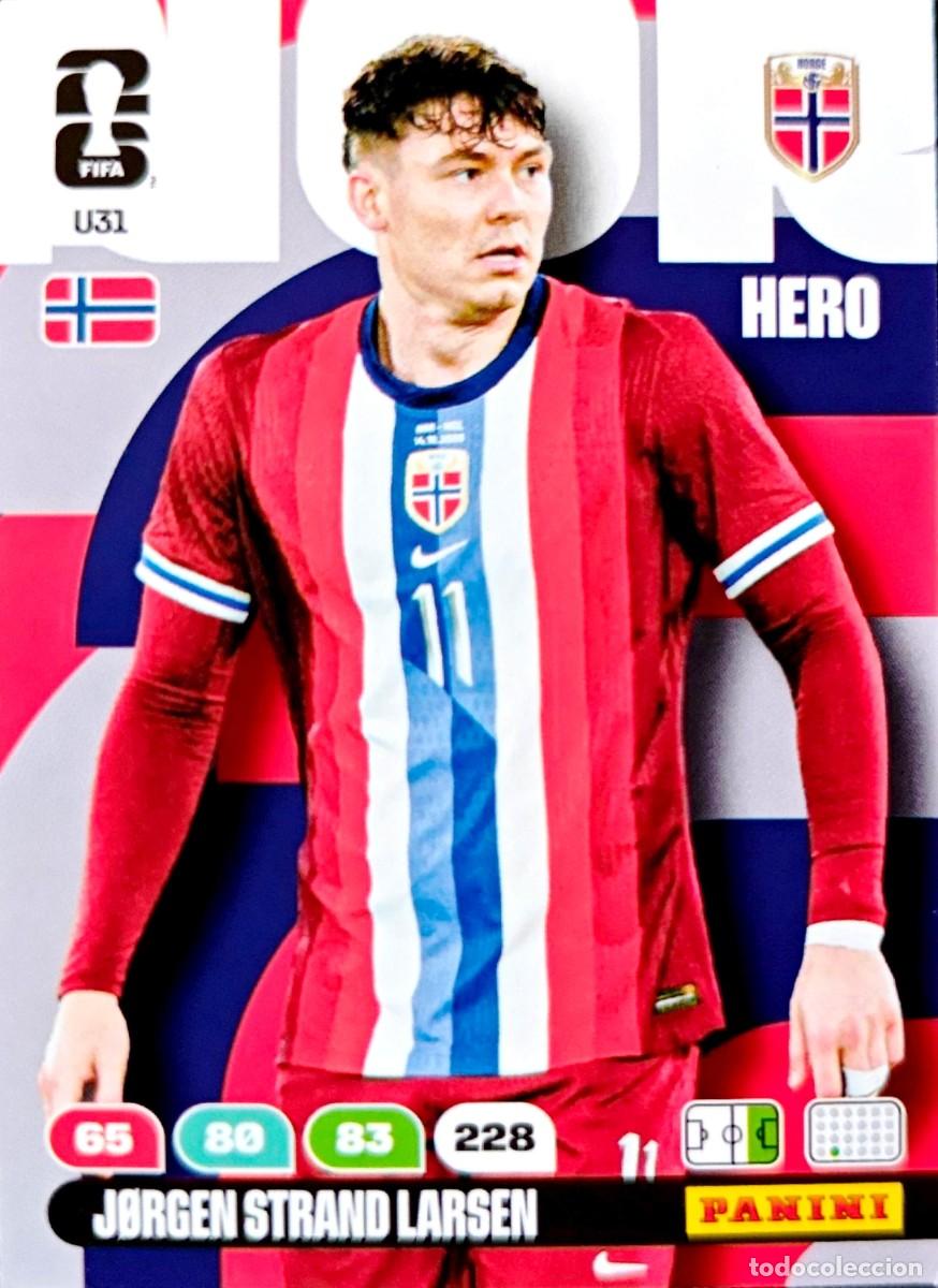 Fu&szlig;ball-Sticker: U31 Jorgen Strand Larsen - Noruega - UPGRADE UPDATE - PANINI Adrenalyn FIFA World Cup 2026