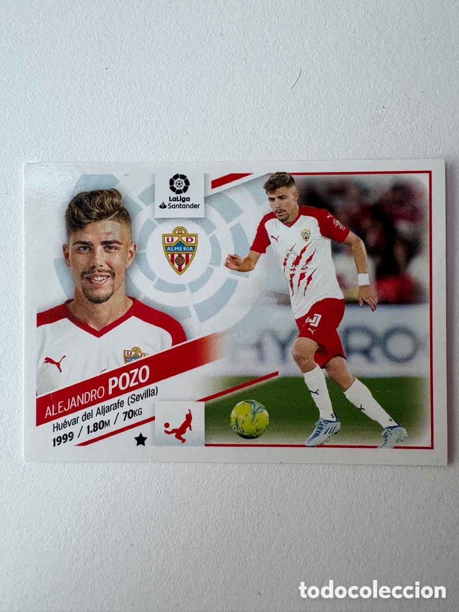 Cromos de f&uacute;tbol: Cromo Alejandro Pozo Almer&iacute;a 5 Panini Liga Este 2022-23