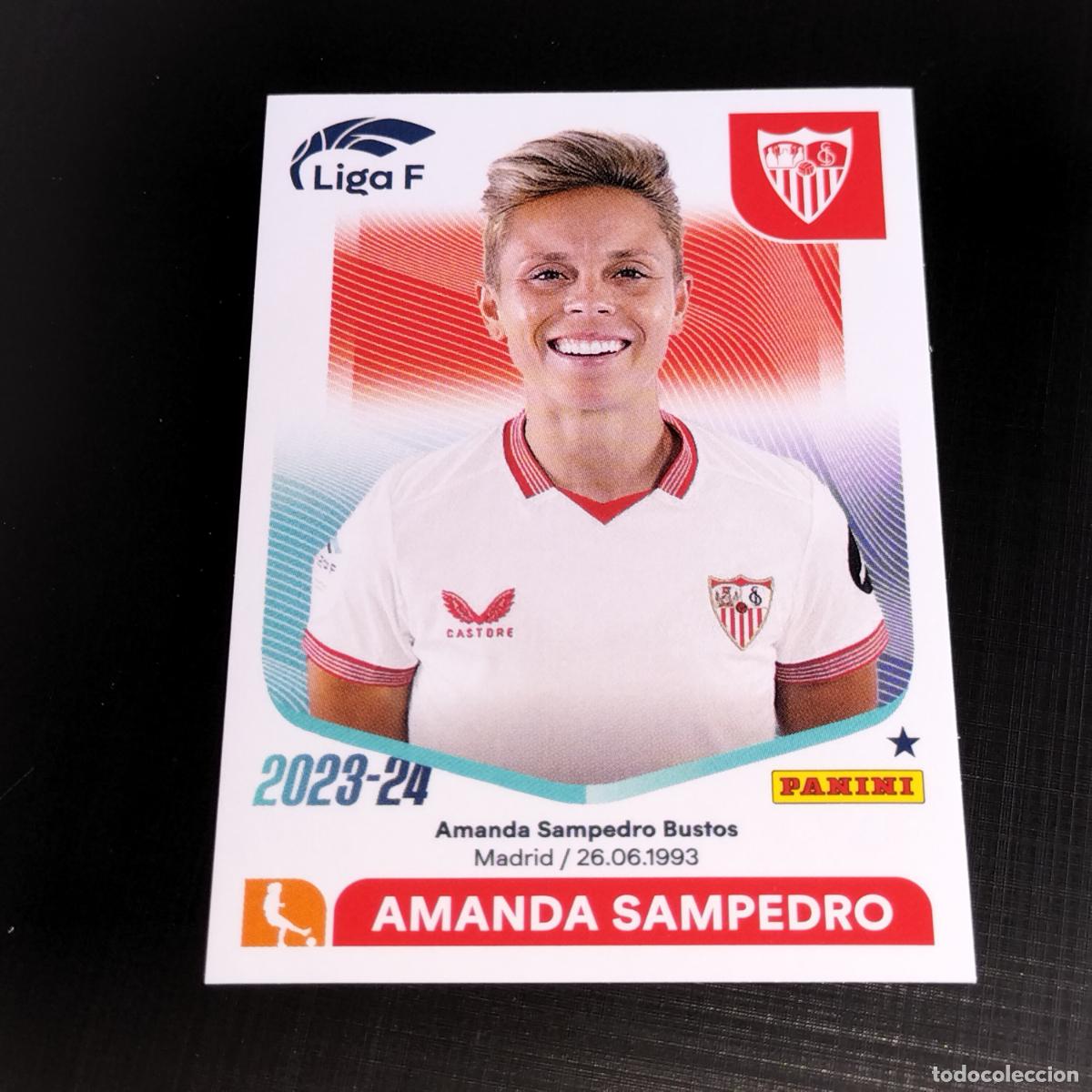 Cromos de f&uacute;tbol: N&ordm; 256 AMANDA SAMPEDRO SEVILLA CROMOS LIGA F FEMENINA PANINI 2023 2024 23 24