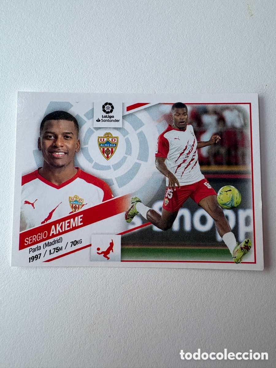 Cromos de f&uacute;tbol: Cromo Sergio Akieme Almeria 9A Panini Liga Este 2022-23