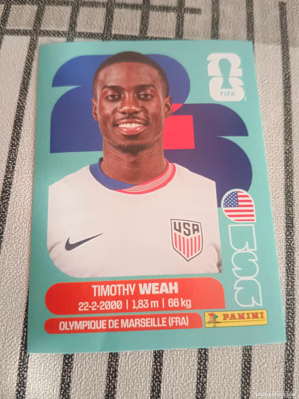 Cromos de f&uacute;tbol: MUNDIAL 2026 ESTADOS UNIDOS USA MEXICO MEJICO CANADA USA 12 USA12 TIMOTHY WEAH ESTADOS UNIDOS FIFA