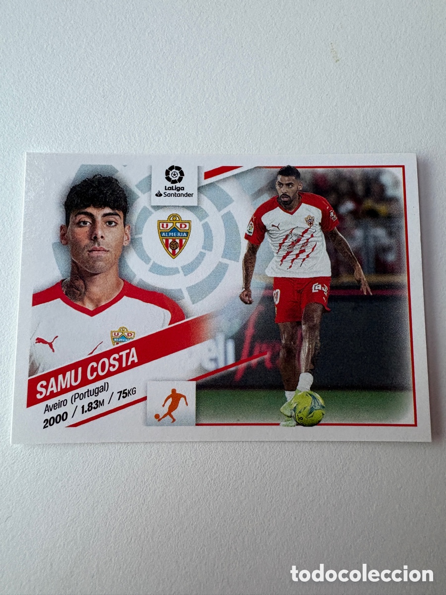 Cromos de f&uacute;tbol: Cromo Samu Costa Almer&iacute;a 11 Panini Liga Este 2022-23