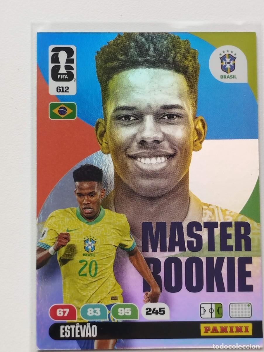 Cromos de f&uacute;tbol: CROMO CARD ADRENALYN MUNDIAL WORLD CUP 2026 MASTER ROOKIE 612 ESTEVAO BRASIL