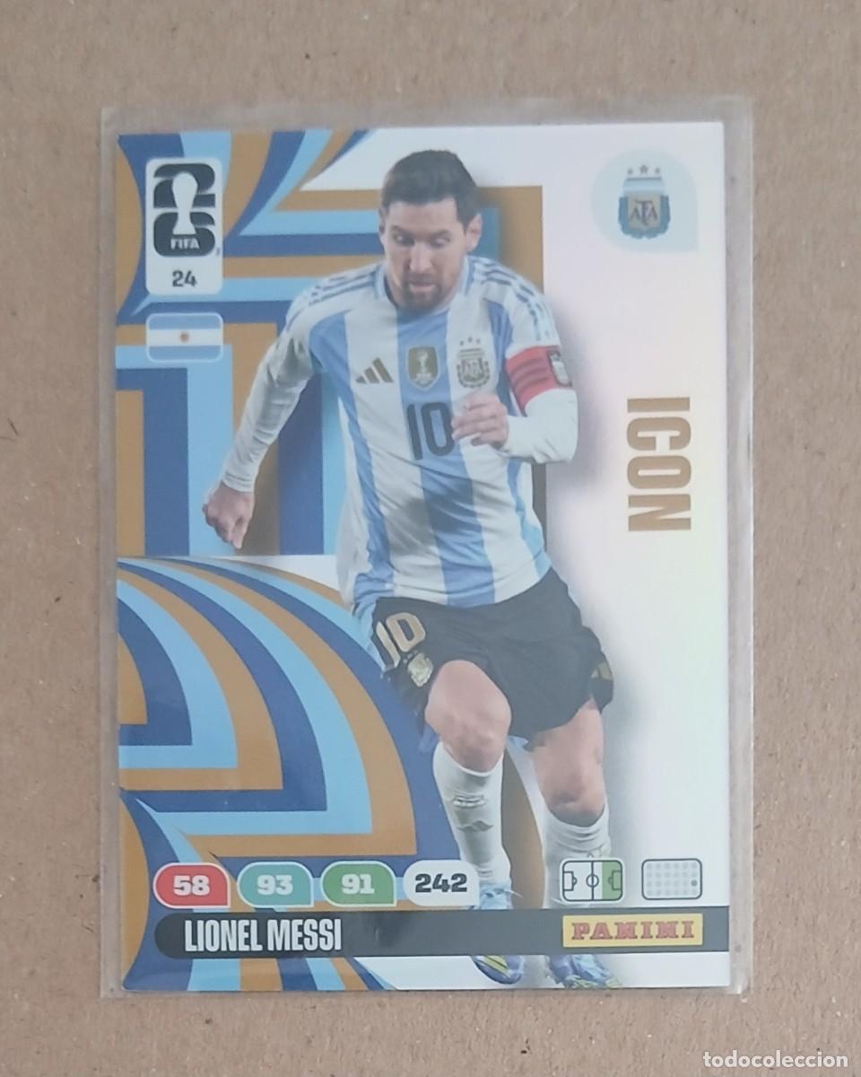 Fu&szlig;ball-Sticker: CROMO n&ordm; 24 MESSI ARGENTINA ICON ADRENALYN XL FIFA WORLD CUP 2026E PANINI. Nuevo.