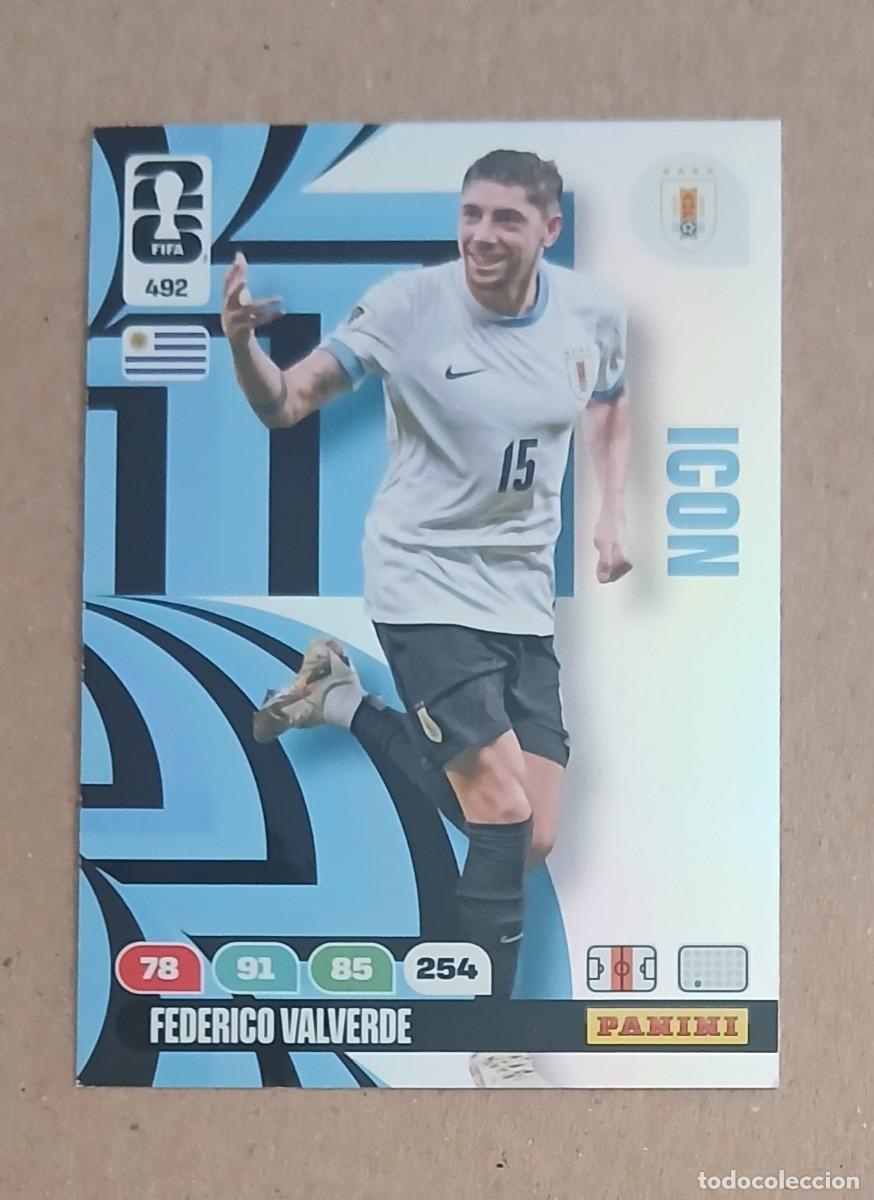 Cromos de f&uacute;tbol: CROMO n&ordm; 492 FEDERICO VALVERDE URUGUAY ICON ADRENALYN XL FIFA WORLD CUP 2026E PANINI. Nuevo.