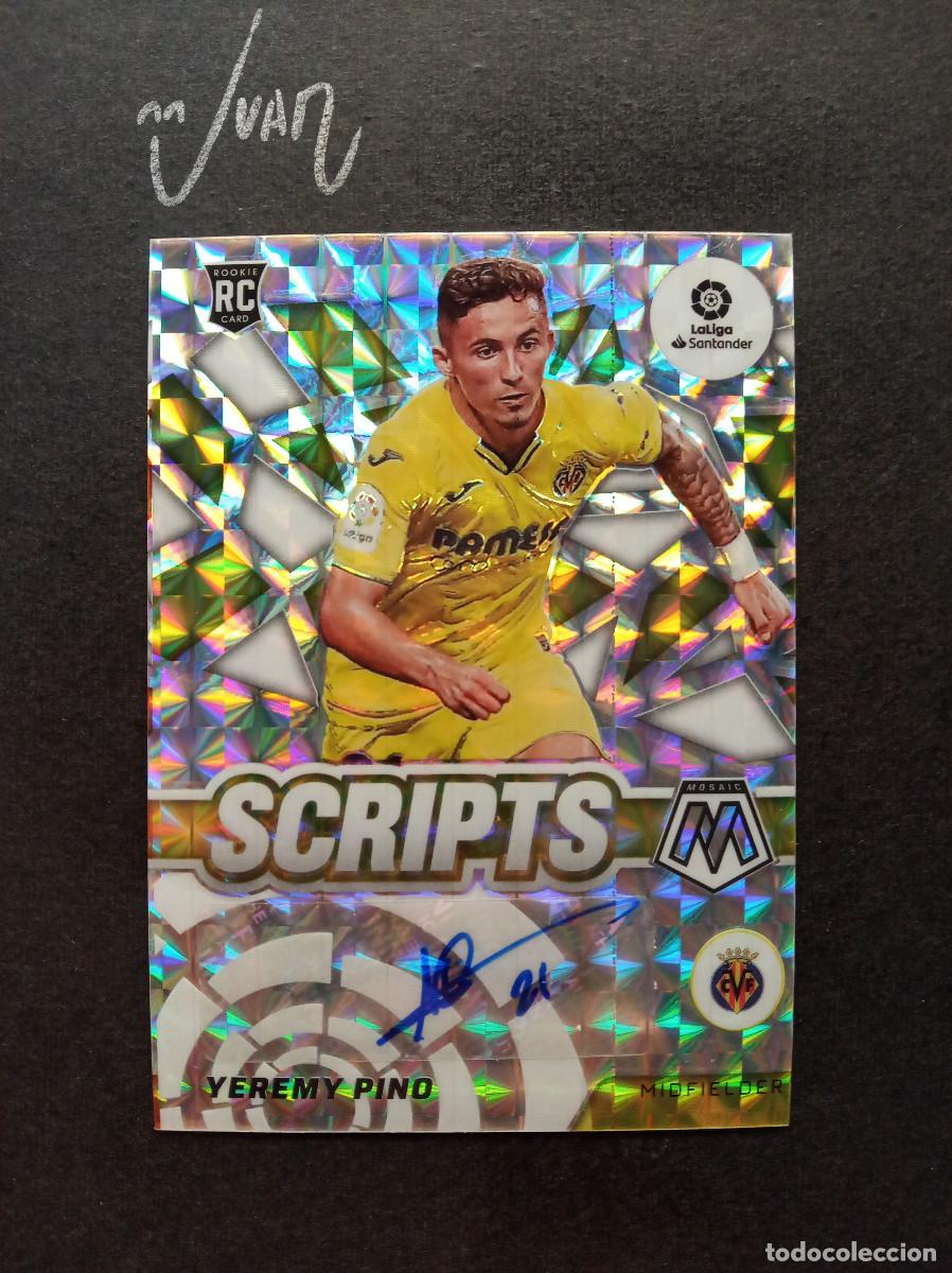 Cromos de f&uacute;tbol: AUTOGRAFO ROOKIE YEREMY PINO VILLARREAL ESPA&Ntilde;A MUNDIAL 2026 ⚽ PANINI &reg; MOSAIC LIGA 2021 2022 21 22