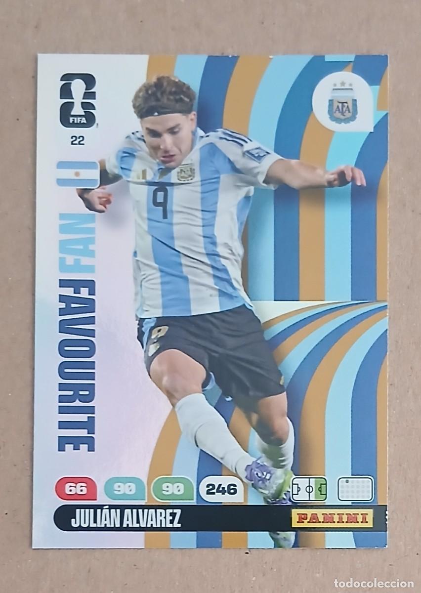Cromos de Futebol: CROMO n&ordm; 22 JULI&Aacute;N &Aacute;LVAREZ ARGENTINA FAN FAVOURITE ADRENALYN XL FIFA WORLD CUP 2026E PANINI. Nuevo.