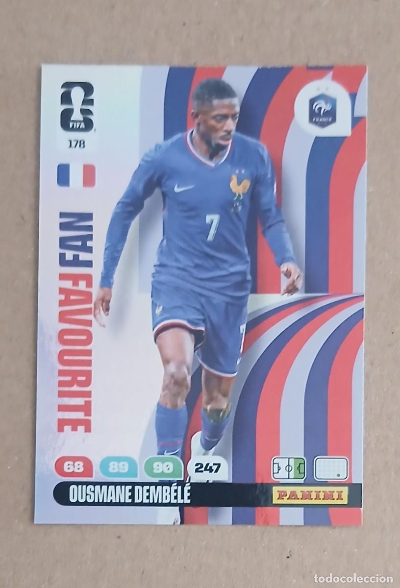 Fu&szlig;ball-Sticker: CROMO n&ordm; 178 OUSMANE DEMBEL&Eacute; FRANCIA FAN FAVOURITE ADRENALYN XL FIFA WORLD CUP 2026E PANINI. Nuevo.
