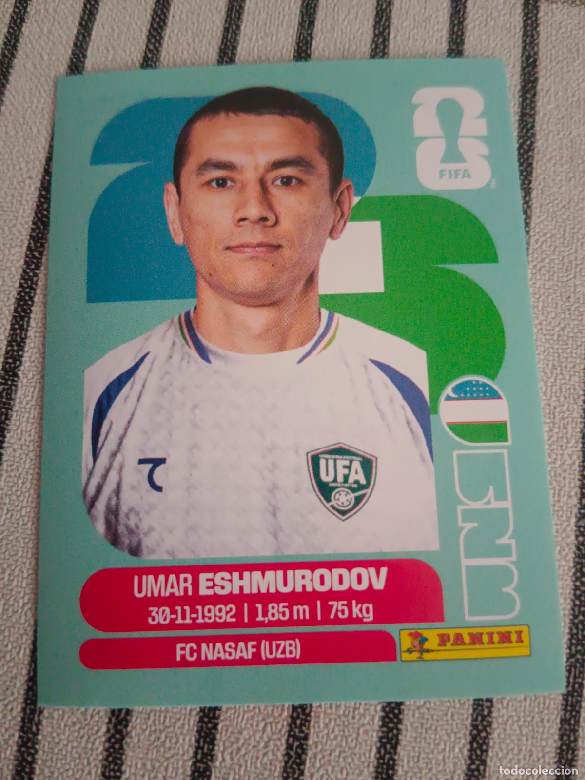 Fu&szlig;ball-Sticker: MUNDIAL 2026 ESTADOS UNIDOS USA MEXICO MEJICO CANADA UZB 5 UZB5 ESHMURODOV UZBEKISTAN FIFA