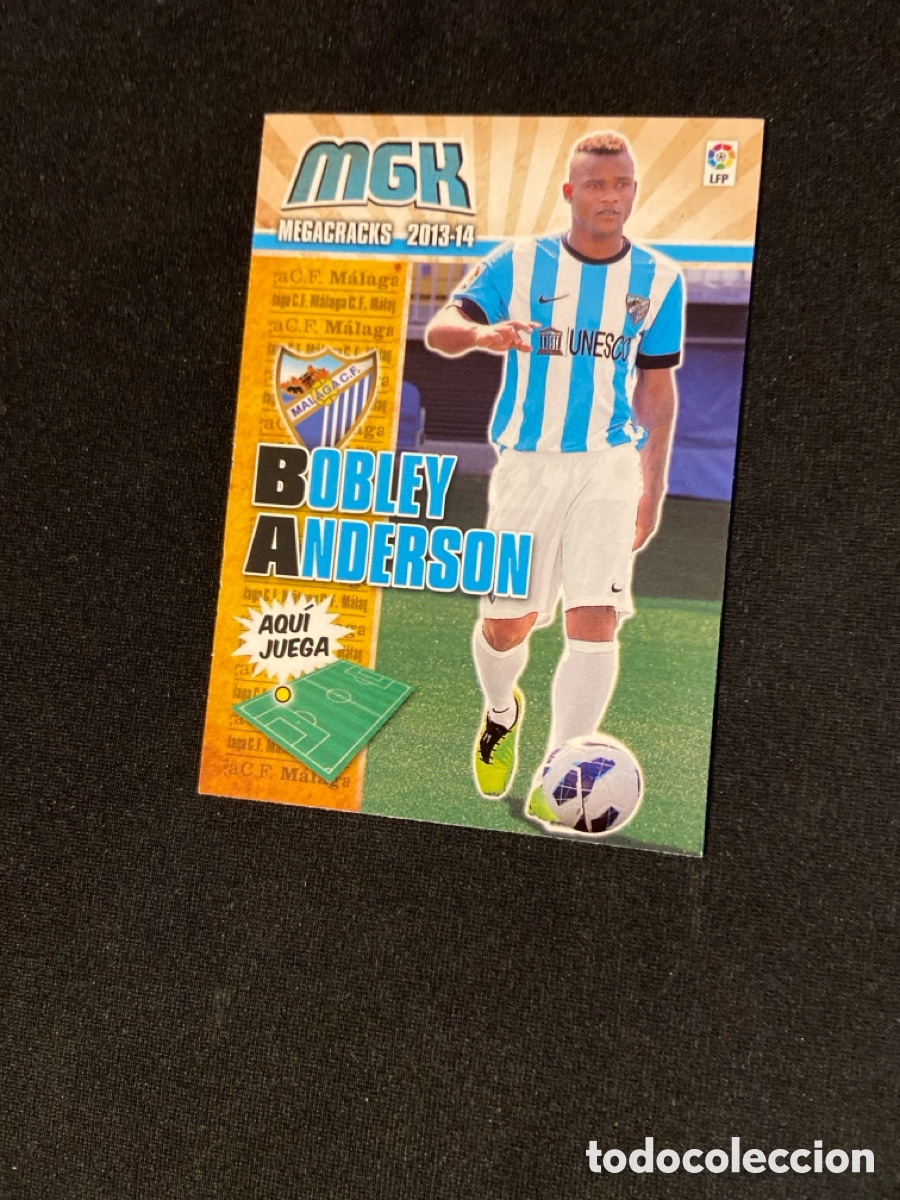 Cromos de f&uacute;tbol: BOBLEY ANDERSON 229 (M&Aacute;LAGA)