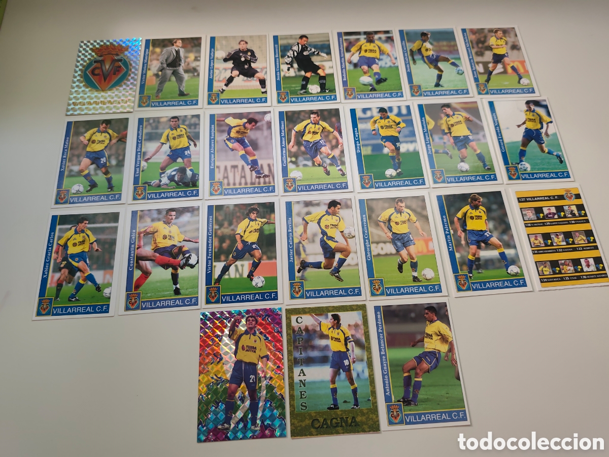 Cromos de f&uacute;tbol: 24 CARDS VILLARREAL MUNDICROMO 2001 2002 #