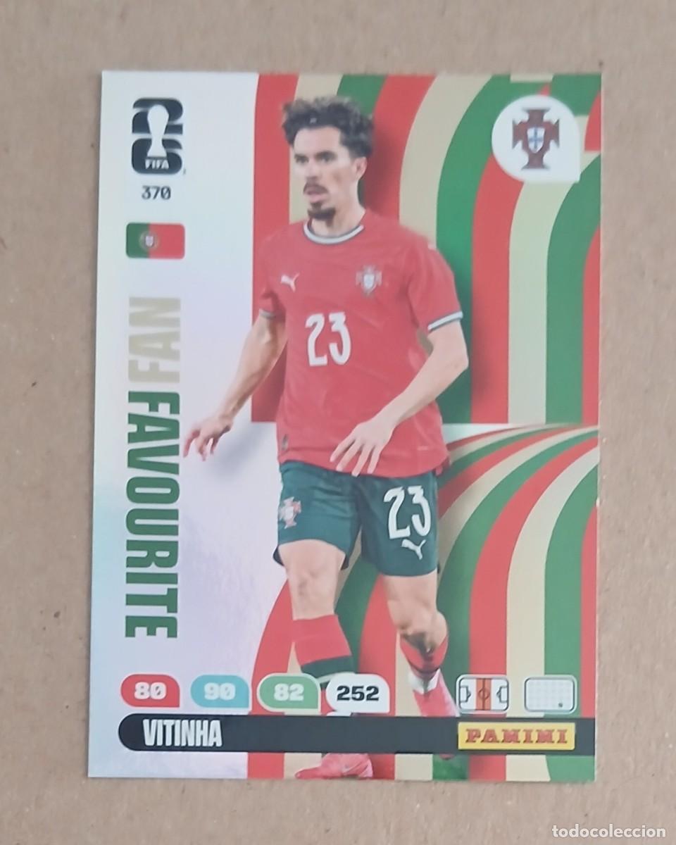 Cromos de f&uacute;tbol: CROMO n&ordm; 370 VITINHA PORTUGAL FAN FAVOURITE ADRENALYN XL FIFA WORLD CUP 2026E PANINI. Nuevo.