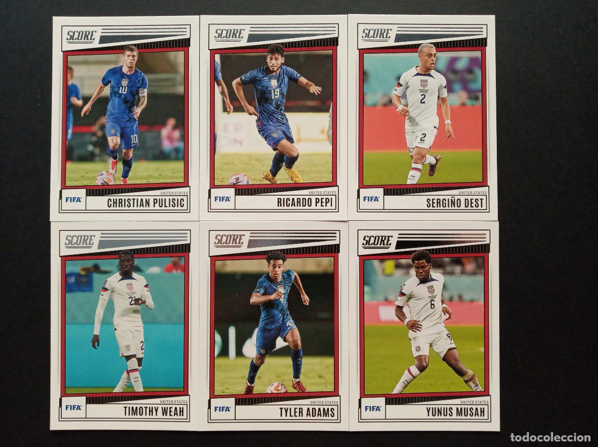 Football Stickers: LOTE 6 CROMOS UNITED STATES PULISIC DEST MUSAH MUNDIAL 2026 ⚽ PANINI &reg; SCORE FIFA 2022 2023 22 23