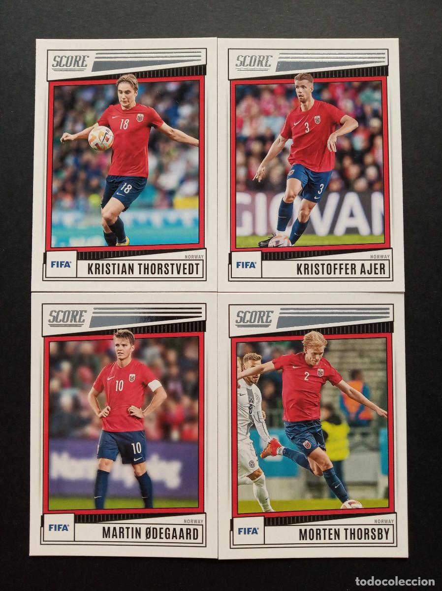Football Stickers: LOTE 4 CROMOS NORUEGA ODEGAARD THORSTVEDT AJER MUNDIAL 2026 ⚽ PANINI &reg; SCORE FIFA 2022 2023 22 23