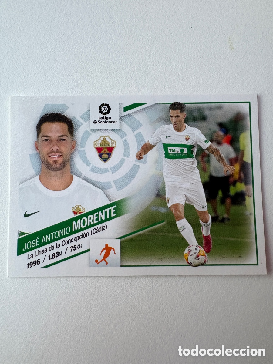 Football Stickers: Cromo Jos&eacute; Antonio Morente Elche 17 Panini Liga Este 2022-23