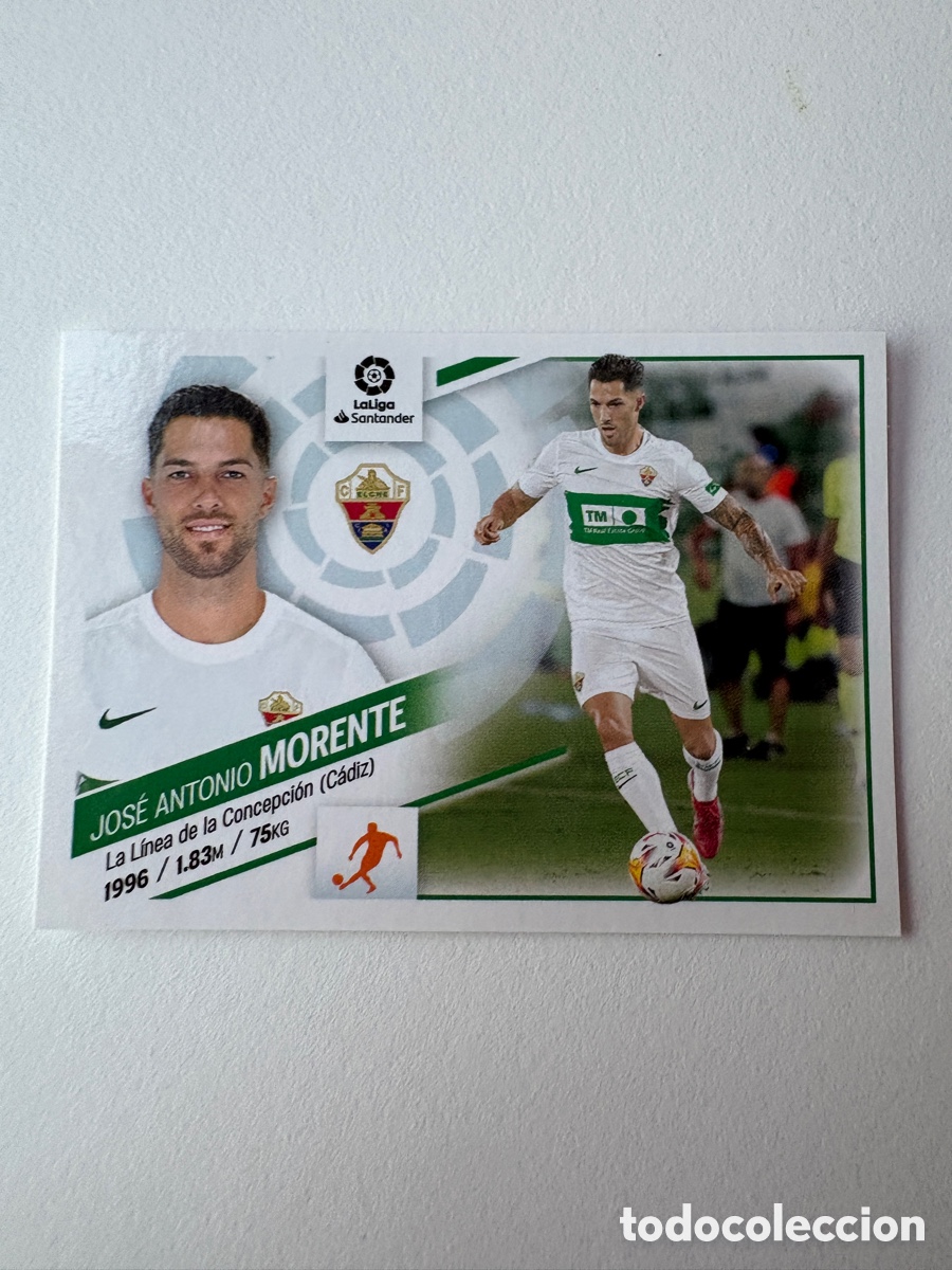 Football Stickers: Cromo Jos&eacute; Antonio Morente Elche 17 Panini Liga Este 2022-23