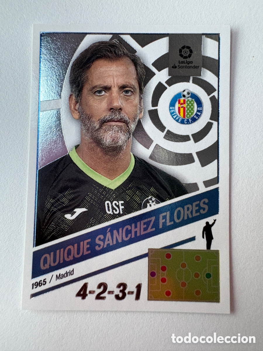 Cromos de f&uacute;tbol: Cromo Quique S&aacute;nchez Flores Entrenador Getafe 2 Panini Liga Este 2022-23