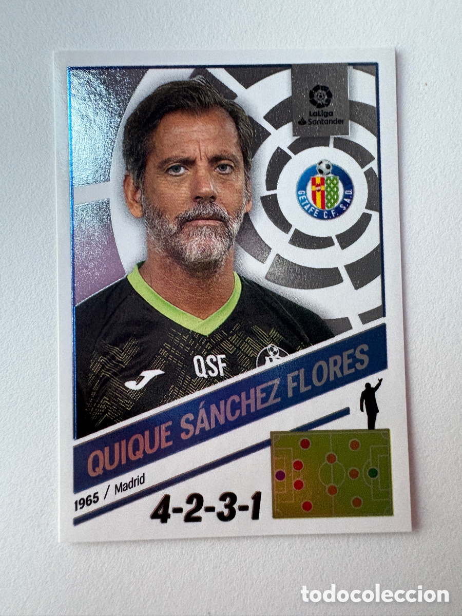 Cromos de f&uacute;tbol: Cromo Quique S&aacute;nchez Flores Entrenador Getafe 2 Panini Liga Este 2022-23