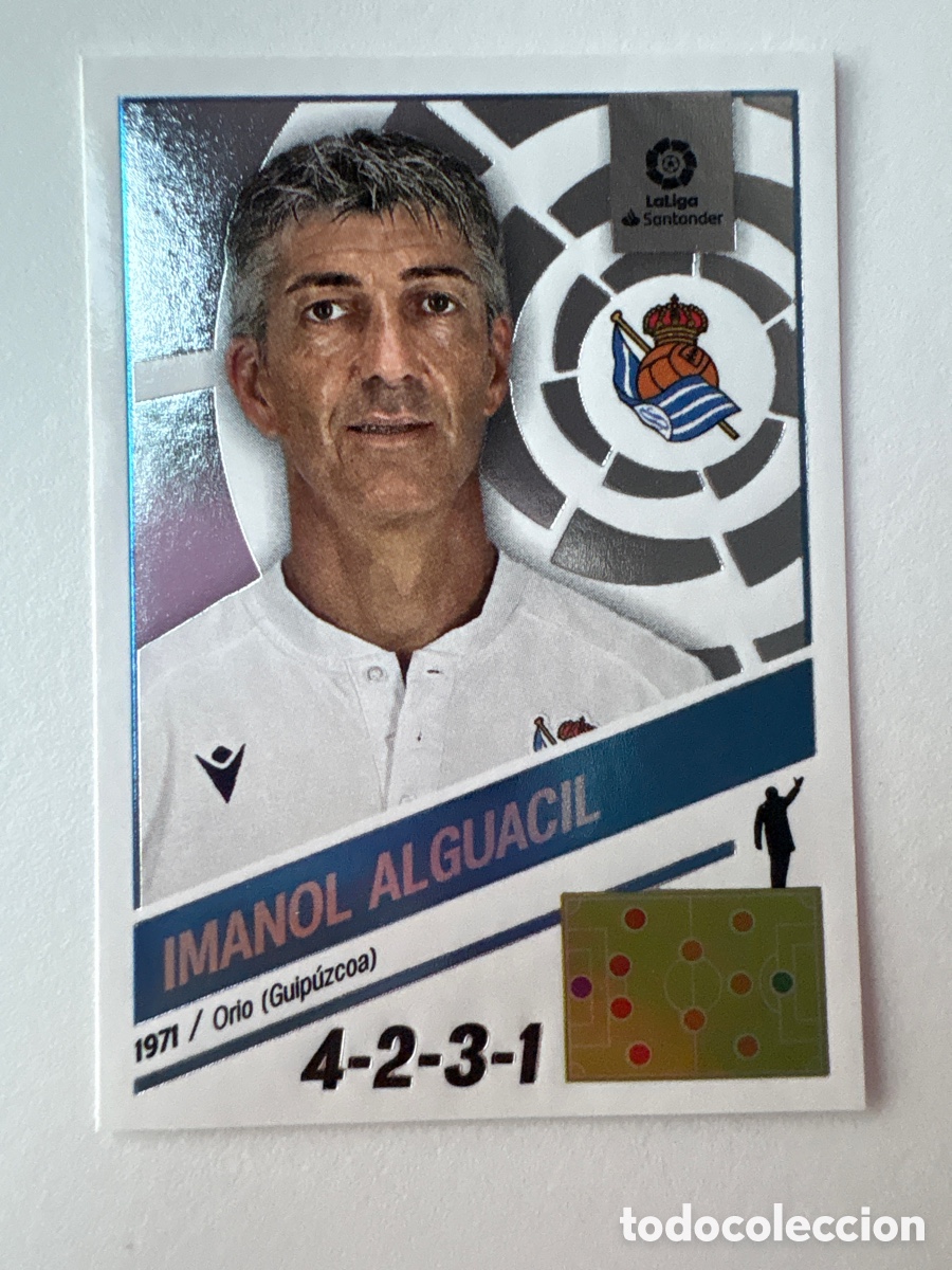 Cromos de f&uacute;tbol: Cromo Imanol Alguacio Entrenador Real Sociedad 2 Panini Liga Este 2022-23