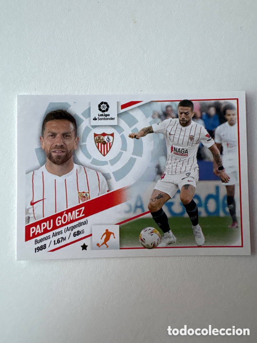 Football Stickers: Cromo Papu G&oacute;mez Sevilla 15 Panini Liga Este 2022-23