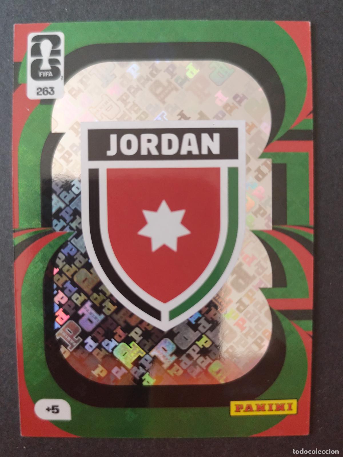 Fu&szlig;ball-Sticker: 263 ESCUDO JORDANIA ADRENALYN MUNDIAL FIFA WORLD CUP 2026 PANINI