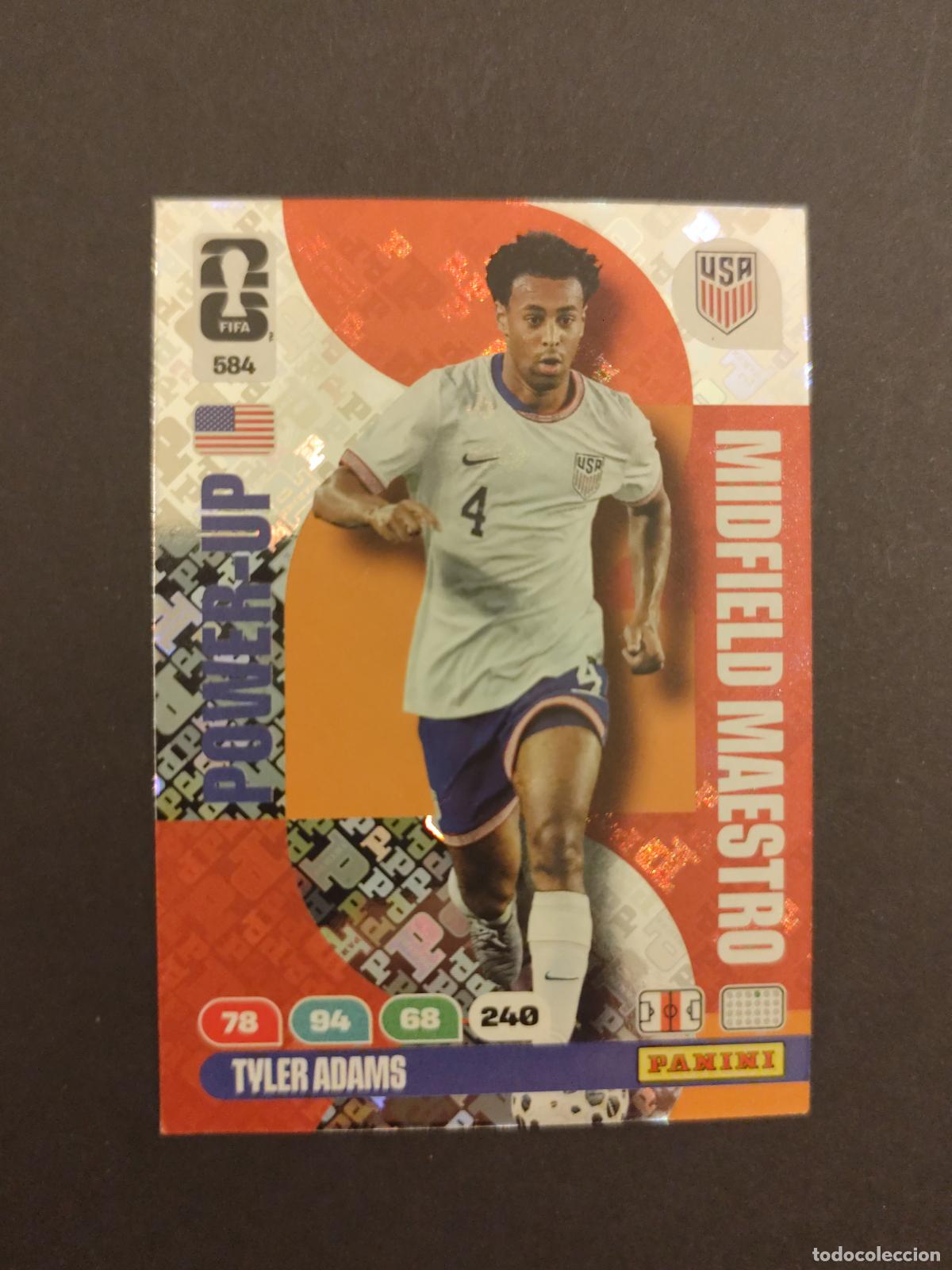 Figurine di Calcio: 584 TYLER ADAMS ESTADOS UNIDOS USA MIDFIELD MAESTRO ADRENALYN MUNDIAL FIFA WORLD CUP 2026 PANINI