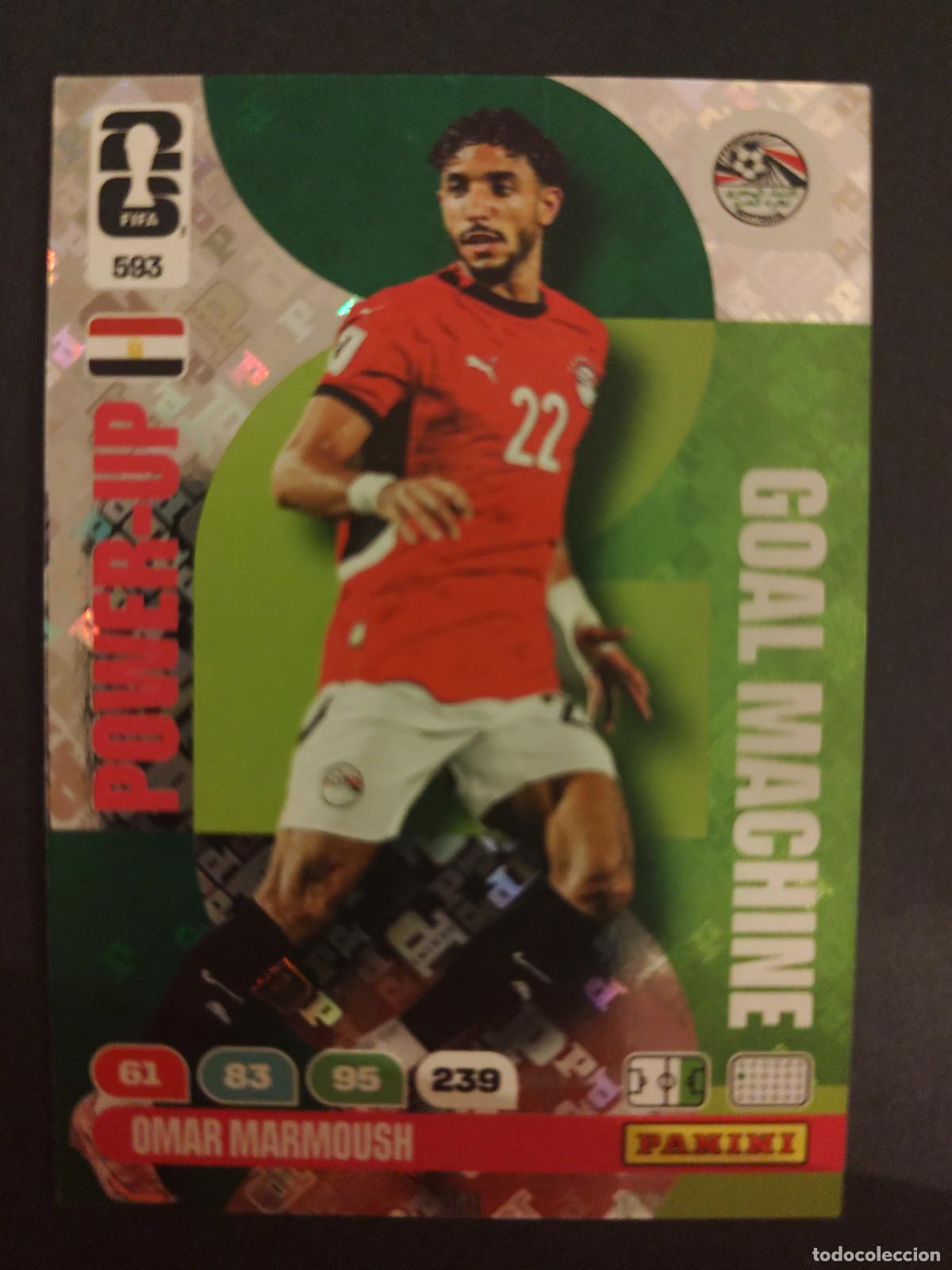 Cromos de f&uacute;tbol: 593 OMAR MARMOUSH EGIPTO GOAL MACHINE ADRENALYN MUNDIAL FIFA WORLD CUP 2026 PANINI