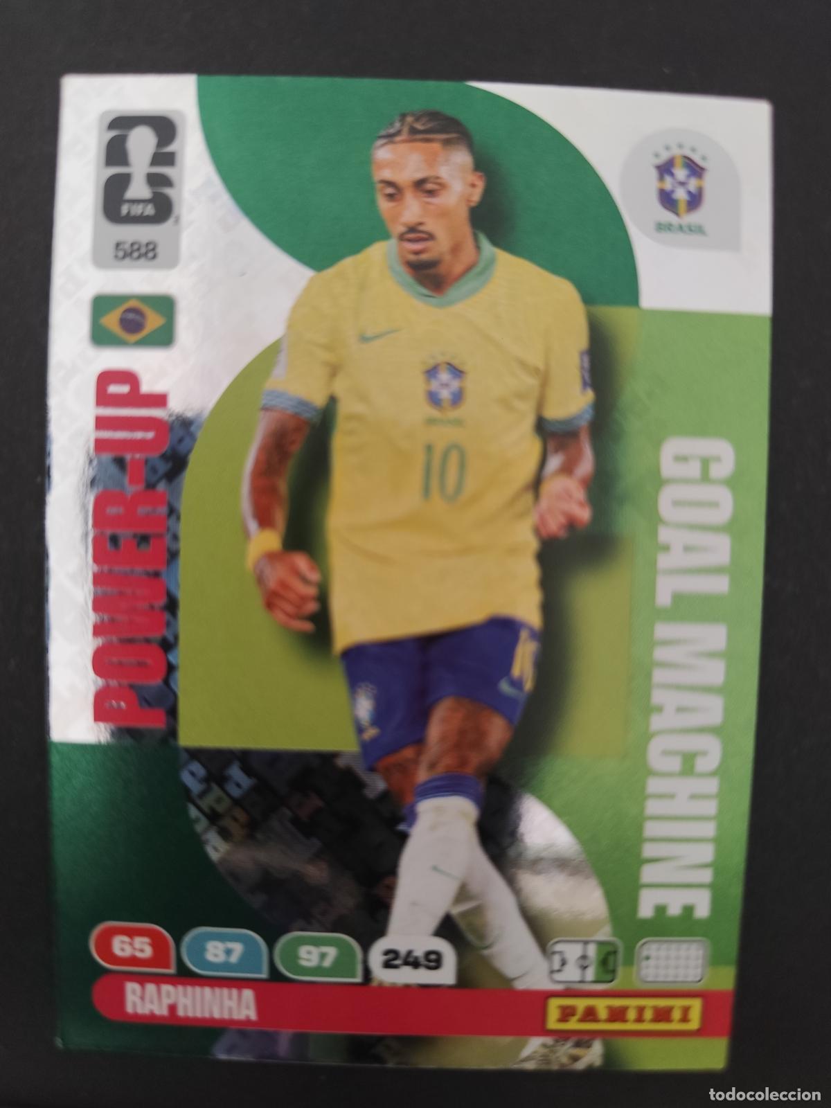 Cromos de f&uacute;tbol: 588 RAPHINHA BRASIL GOAL MACHINE ADRENALYN MUNDIAL FIFA WORLD CUP 2026 PANINI