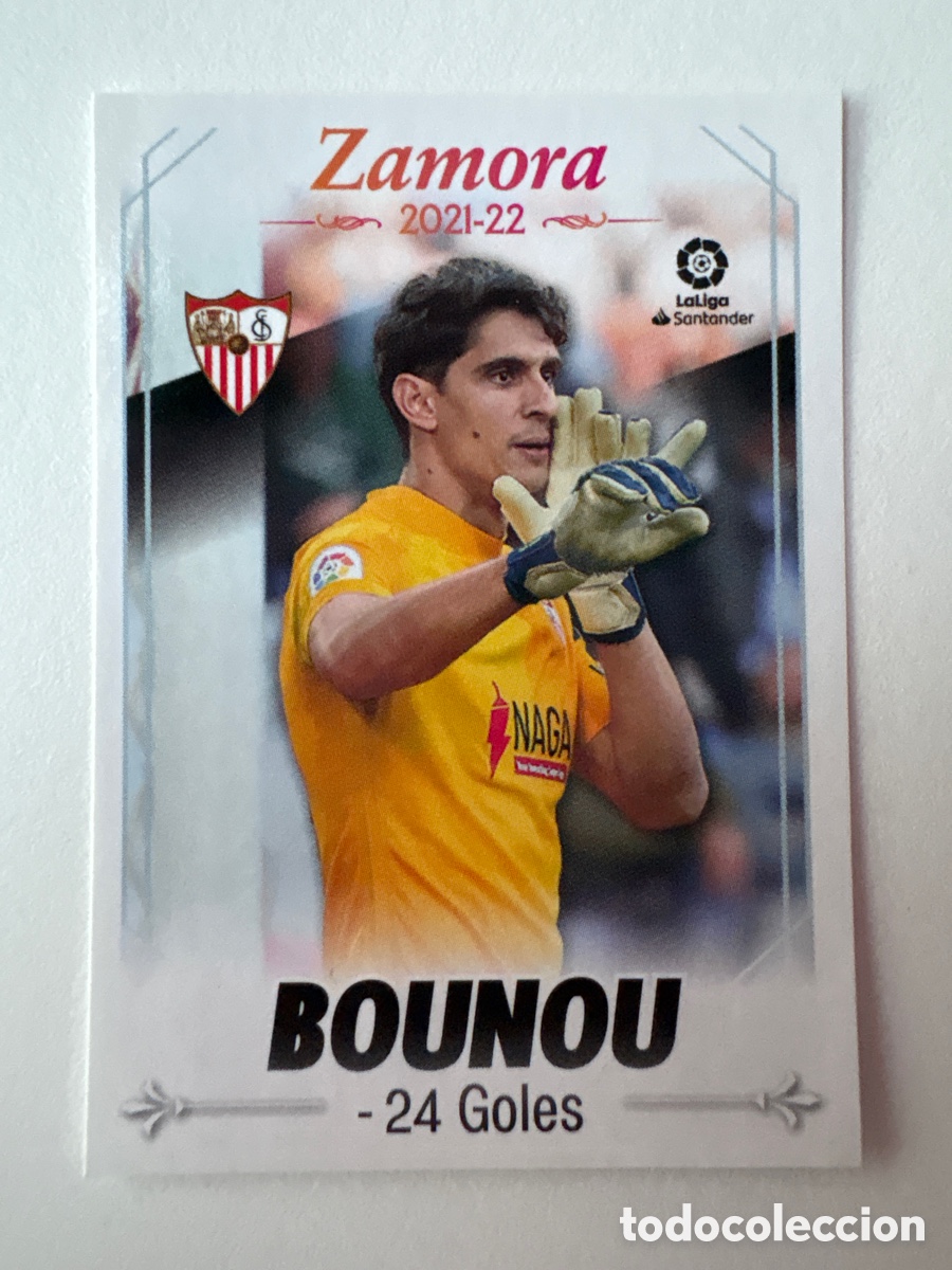 Cromos de f&uacute;tbol: Cromo Bounou Zamora Cuadro de Honor Sevilla 9 Panini Liga Este 2022-23