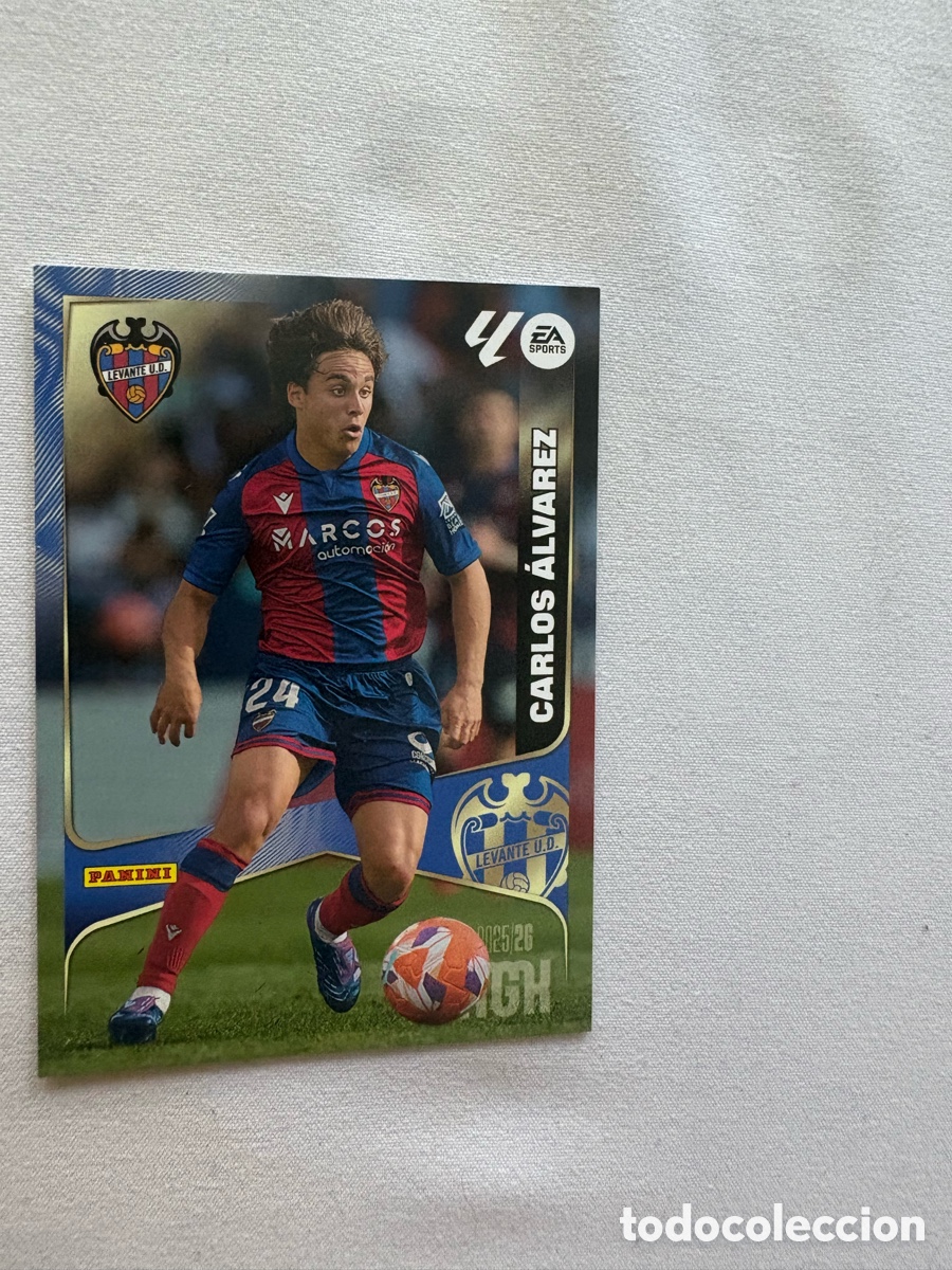 Cromos de f&uacute;tbol: MEGACRACKS MGK 2025 2026 25 26 PANINI N&ordm; 212 CARLOS ALVAREZ LEVANTE