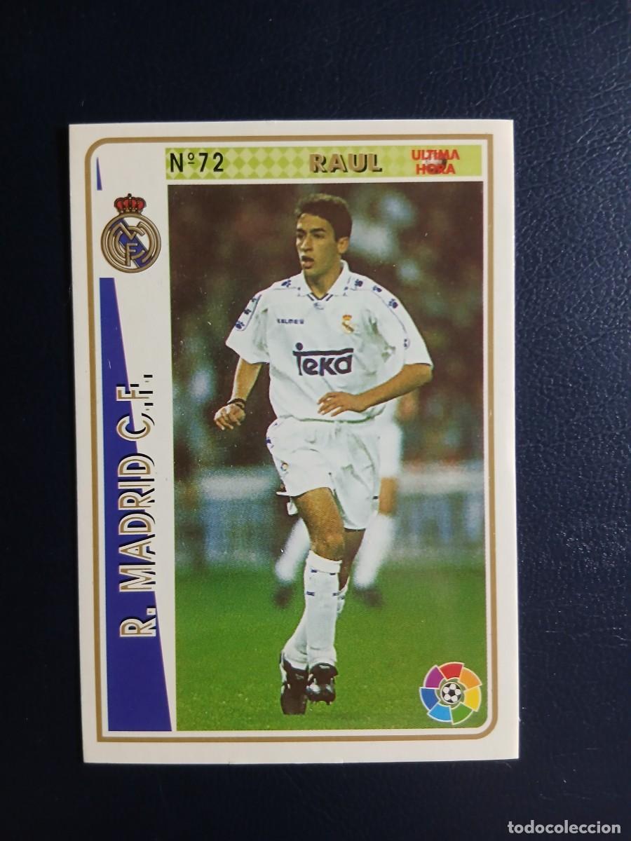 Fu&szlig;ball-Sticker: MUNDICROMO FICHAS LIGA 1994 1995 94 95 RA&Uacute;L GONZ&Aacute;LEZ - ROOKIE ULTIMA HORA 72 REAL MADRID