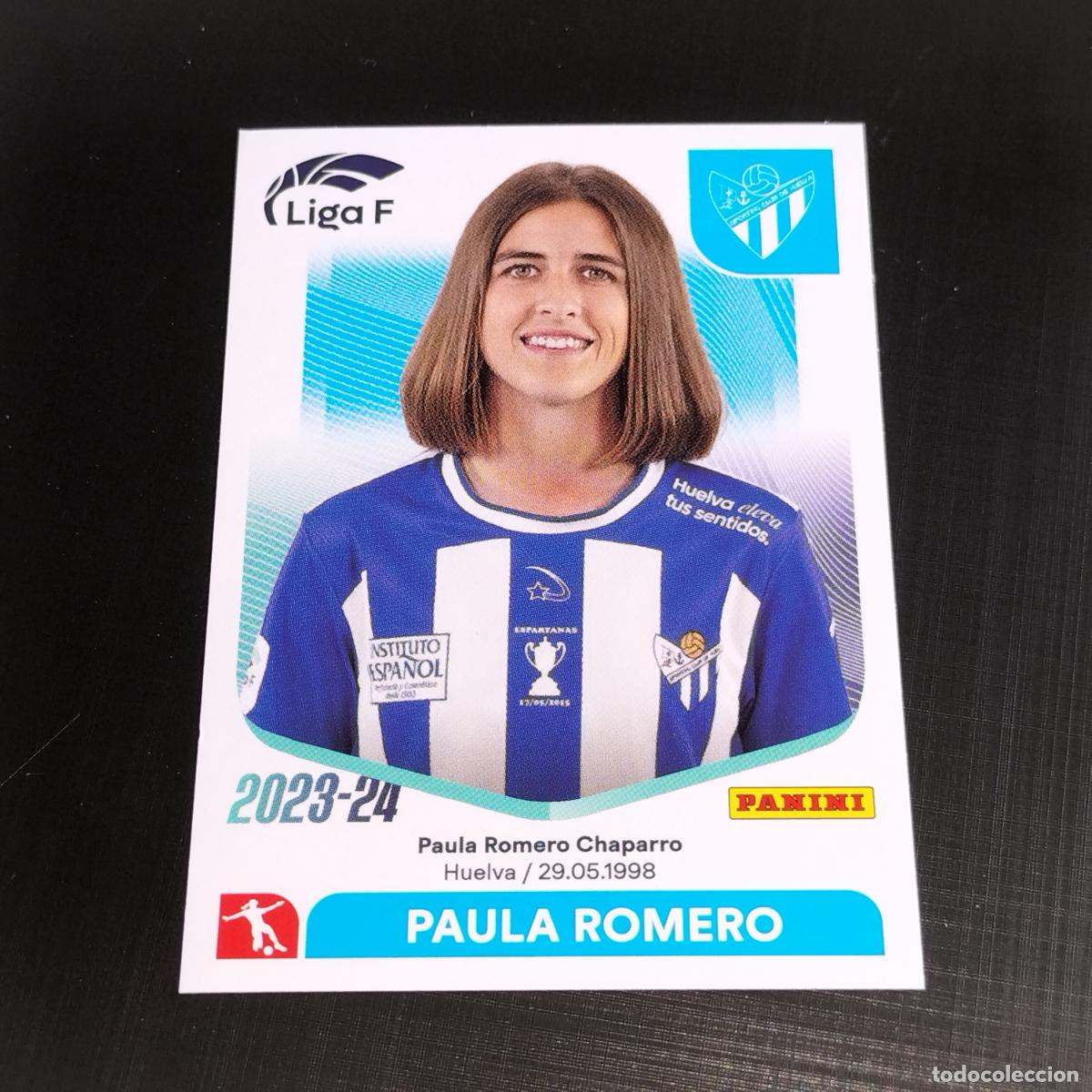 Cromos de f&uacute;tbol: N&ordm; 266 B PAULA ROMERO SPORTING CLUB HUELVA CROMOS LIGA F FEMENINA PANINI 2023 2024 23 24