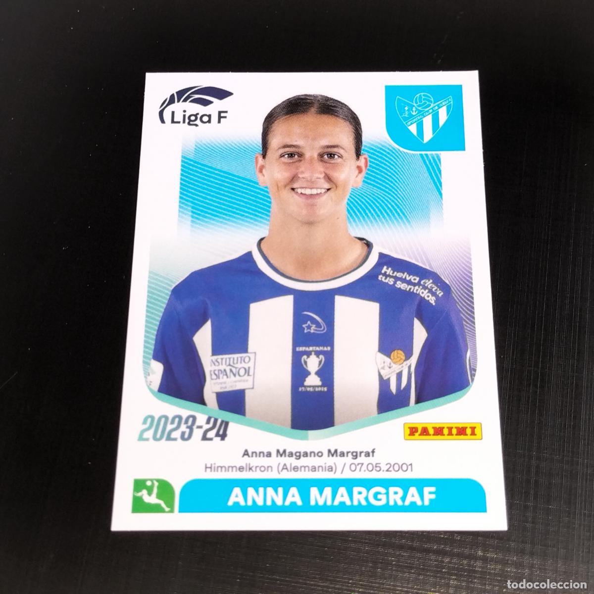 Figurine di Calcio: N&ordm; 278 ANNA MARGRAF SPORTING CLUB HUELVA CROMOS LIGA F FEMENINA PANINI 2023 2024 23 24