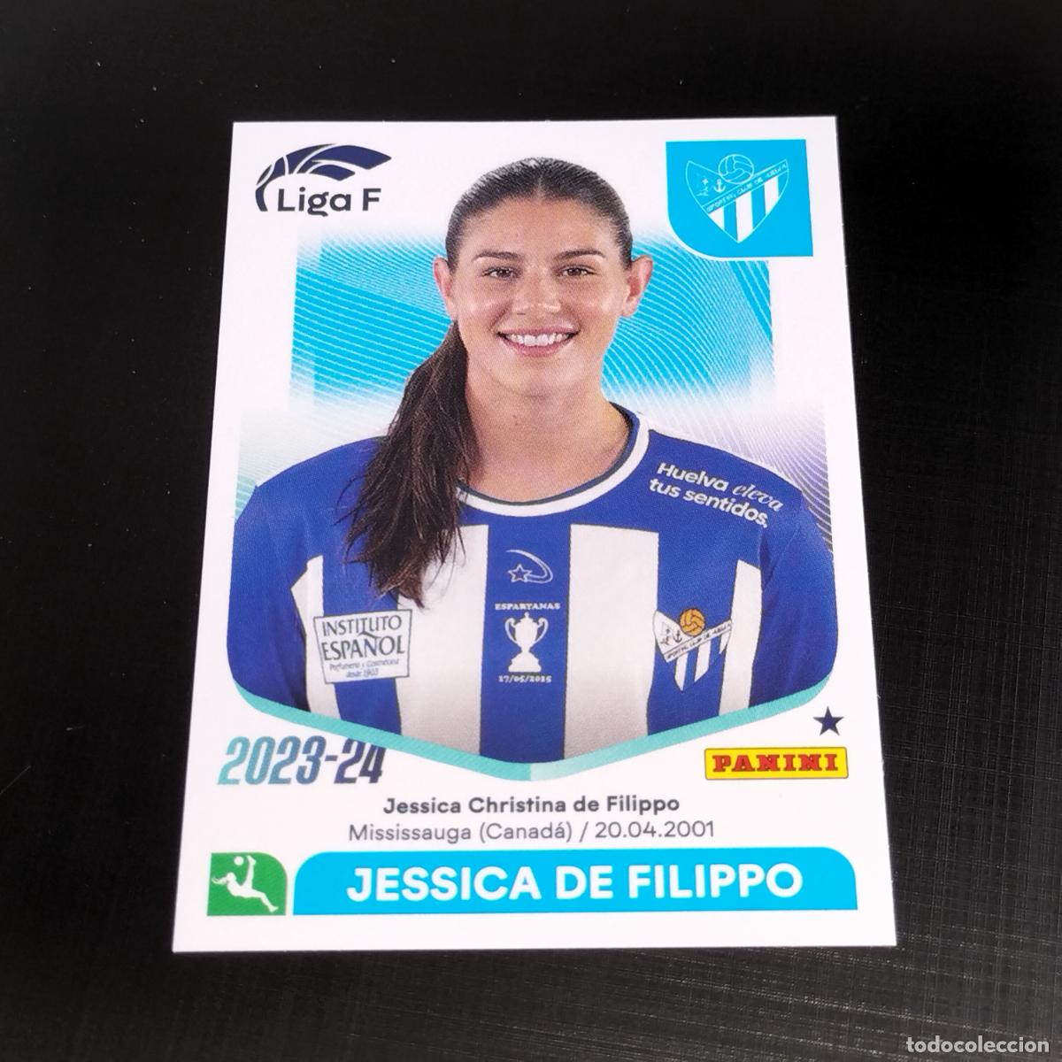 Cromos de f&uacute;tbol: N&ordm; 281 JESSICA DE FILIPPO SPORTING CLUB HUELVA CROMOS LIGA F FEMENINA PANINI 2023 2024 23 24