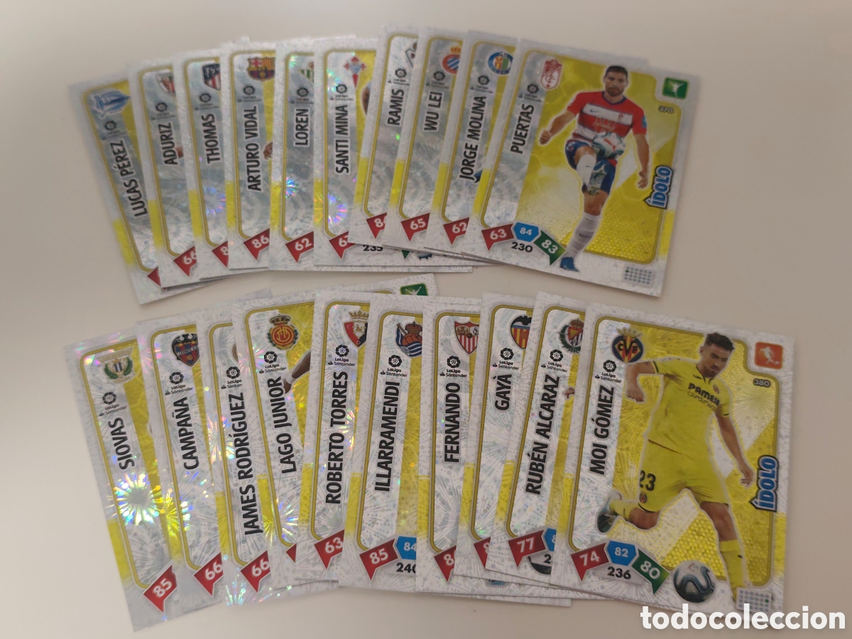 Cromos de f&uacute;tbol: COMPLETO 20 CARDS &Iacute;DOLO ADRENALYN XL LIGA 2019 2020 #