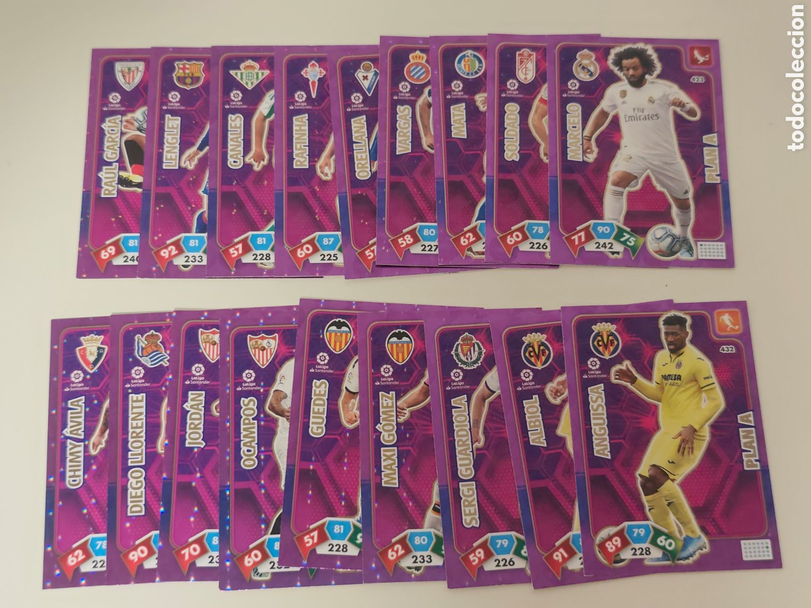 Cromos de f&uacute;tbol: COMPLETO 18 CARDS PLAN A ADRENALYN XL LIGA 2019 2020 #