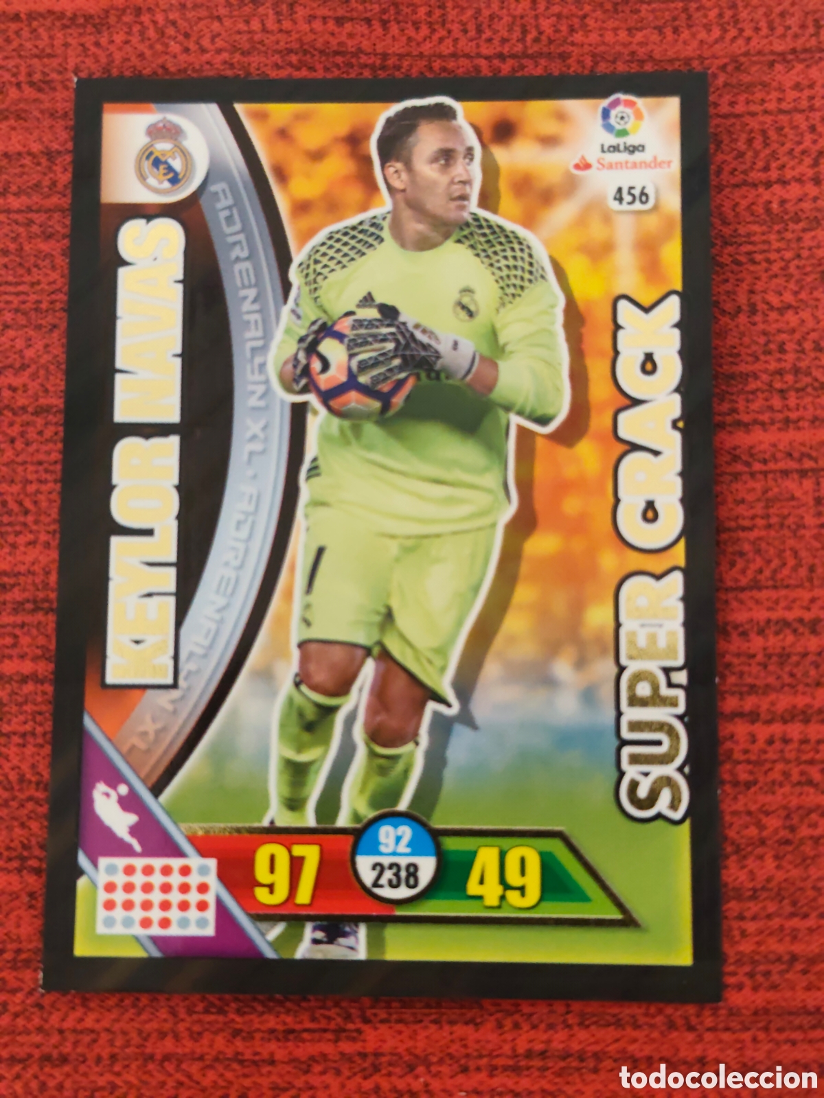 Cromos de f&uacute;tbol: SUPER CRACK 456 KEYLOR NAVAS REAL MADRID ADRENALYN XL LIGA 2016 2017