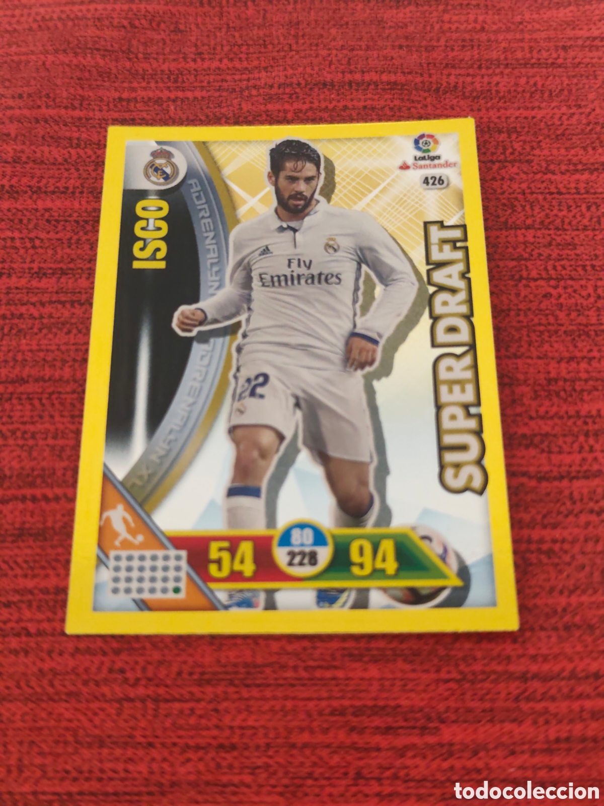 Cromos de f&uacute;tbol: SUPER DRAFT 426 ISCO REAL MADRID ADRENALYN XL LIGA 2016 2017