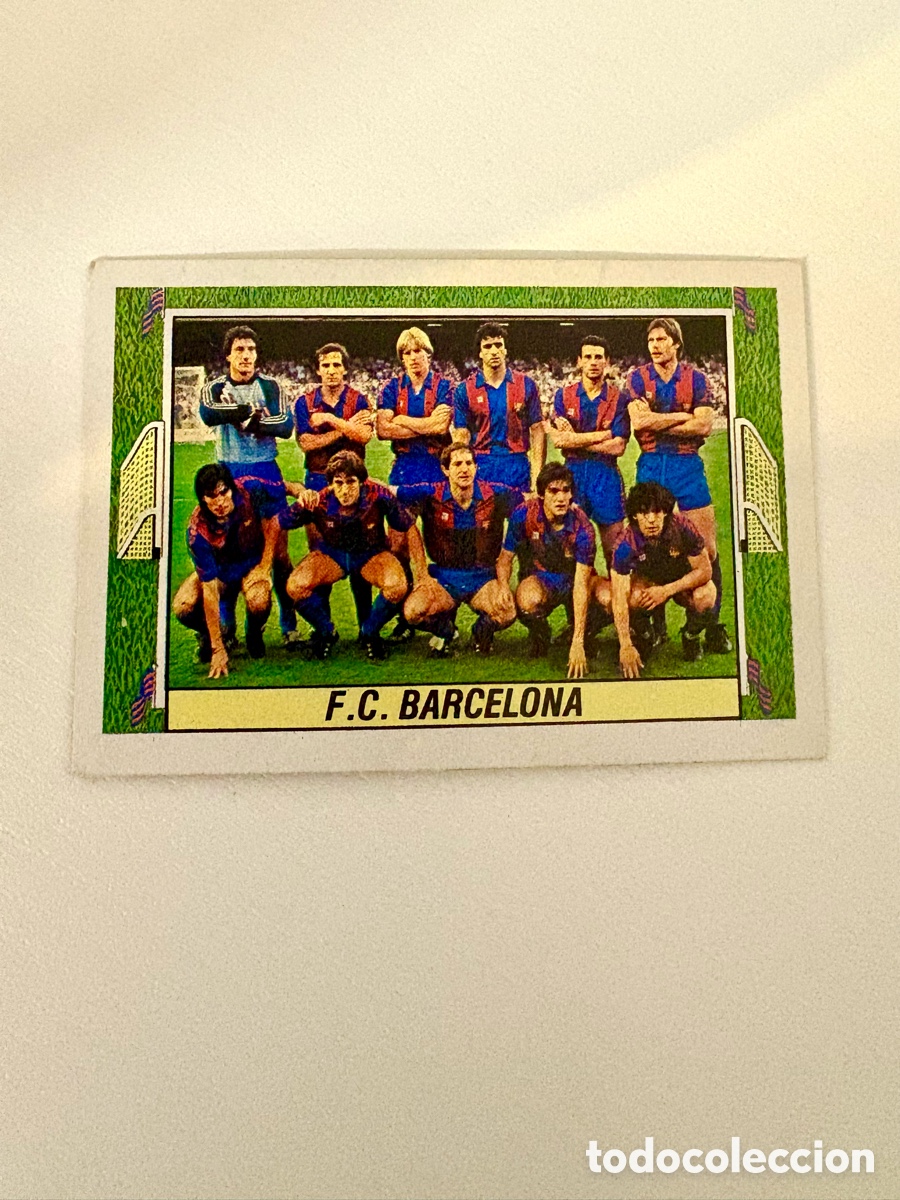 Cromos de f&uacute;tbol: Barcelona - Equipo, alineaci&oacute;n con Maradona - Ediciones Este 1984-1985, 84-85