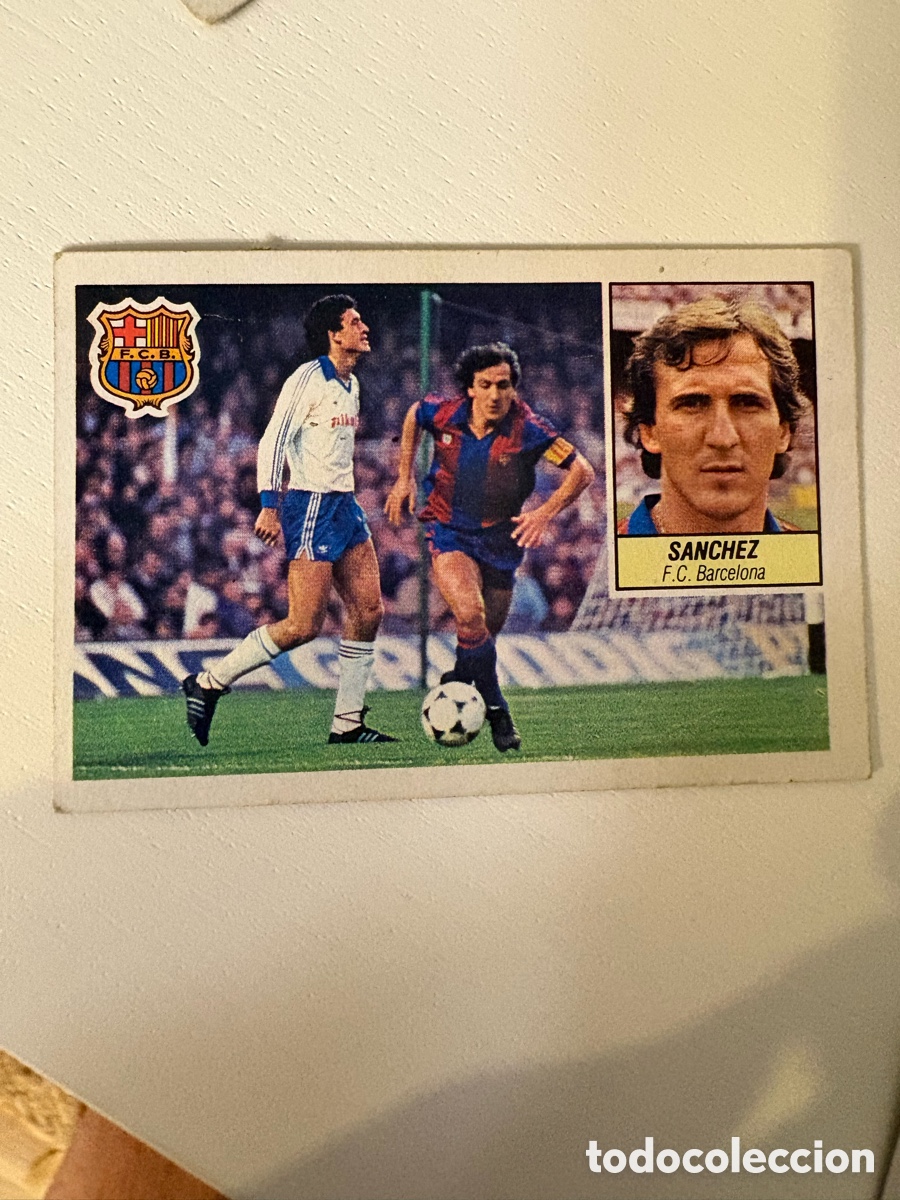 Cromos de f&uacute;tbol: SANCHEZ F. C. BARCELONA LIGA ESTE 1984/1985 84 85