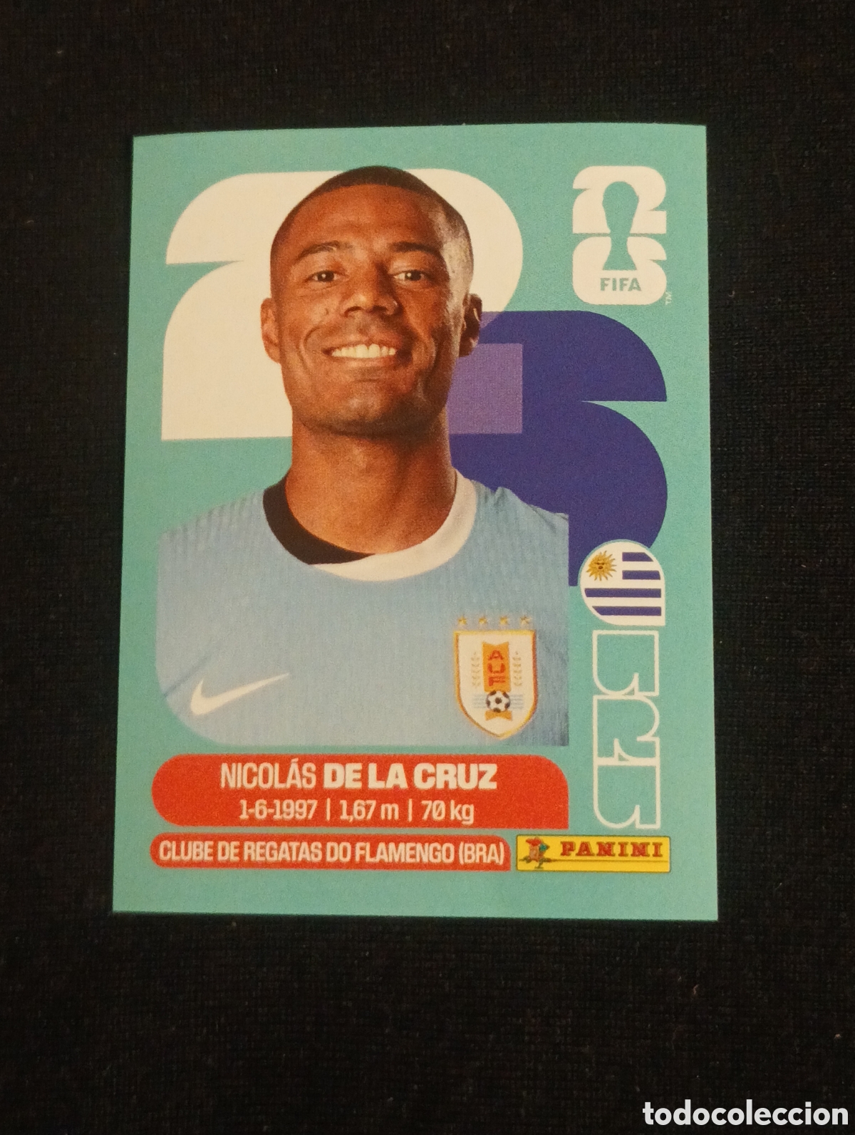 Cromos de f&uacute;tbol: mundial panini 2026 Nicol&aacute;s de la cruz