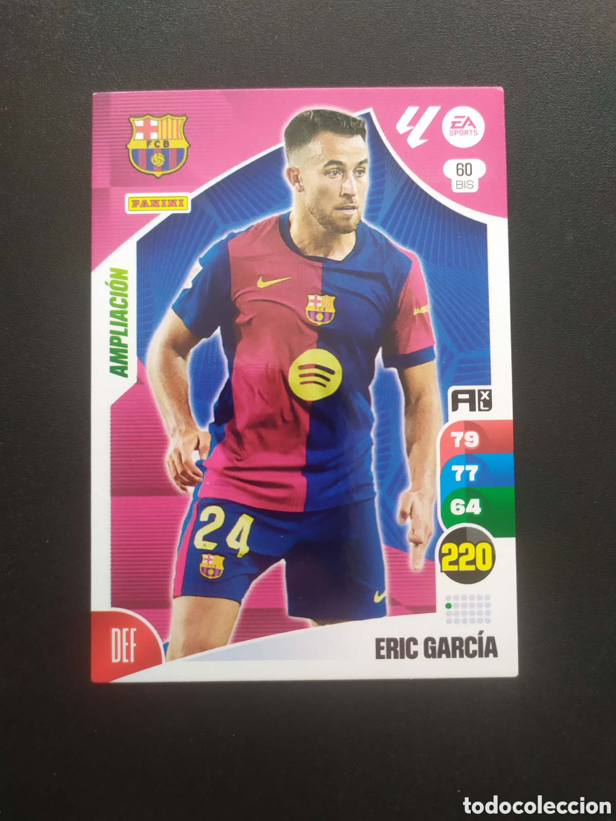 Cromos de f&uacute;tbol: Adrenalyn 2024 2025 24 25 panini Eric Garc&iacute;a ampliaci&oacute;n n&deg; 60 bis Barcelona