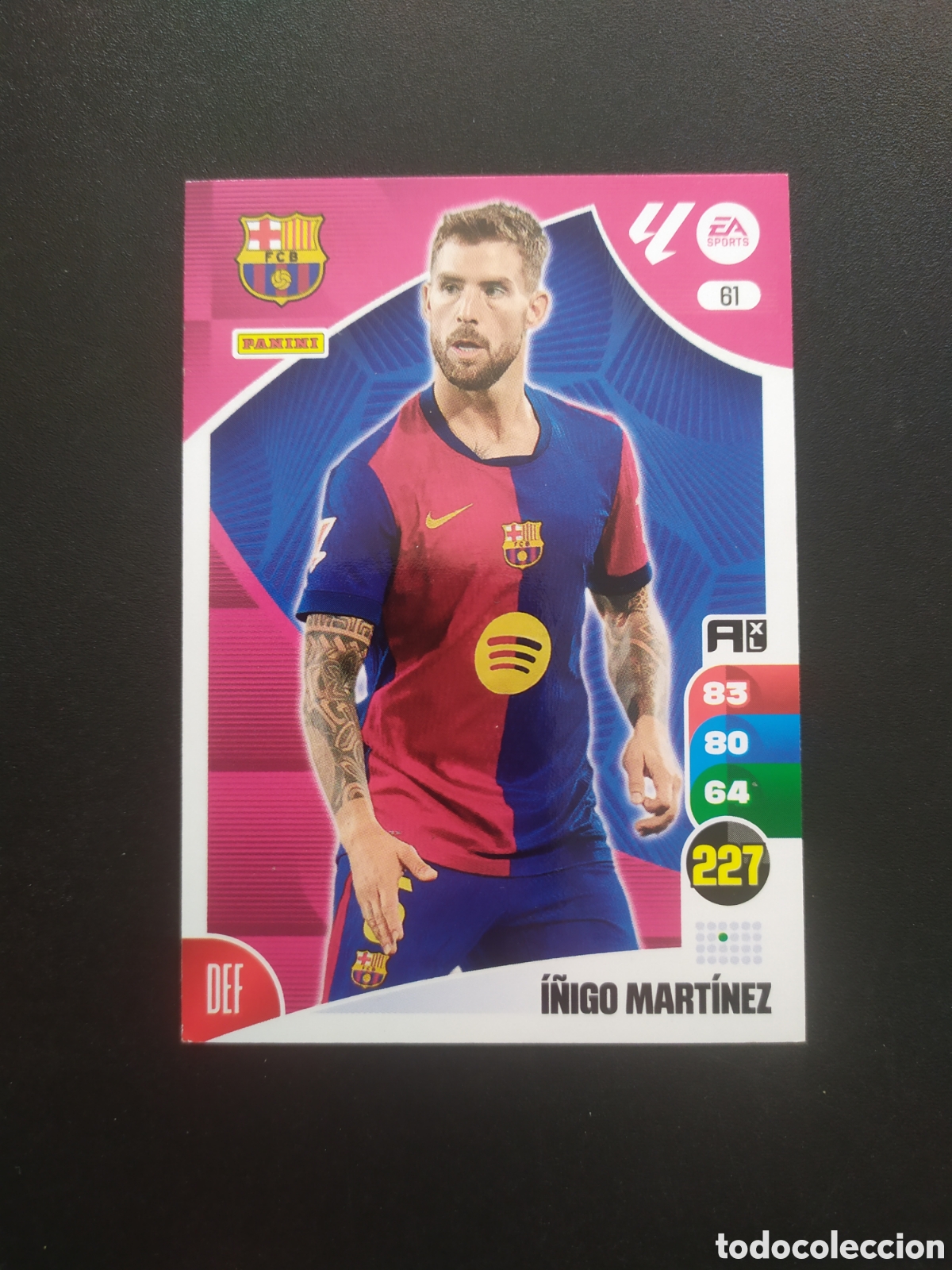 Cromos de f&uacute;tbol: Adrenalyn 2024 2025 24 25 panini I&ntilde;igo Mart&iacute;nez n&deg; 61 Barcelona