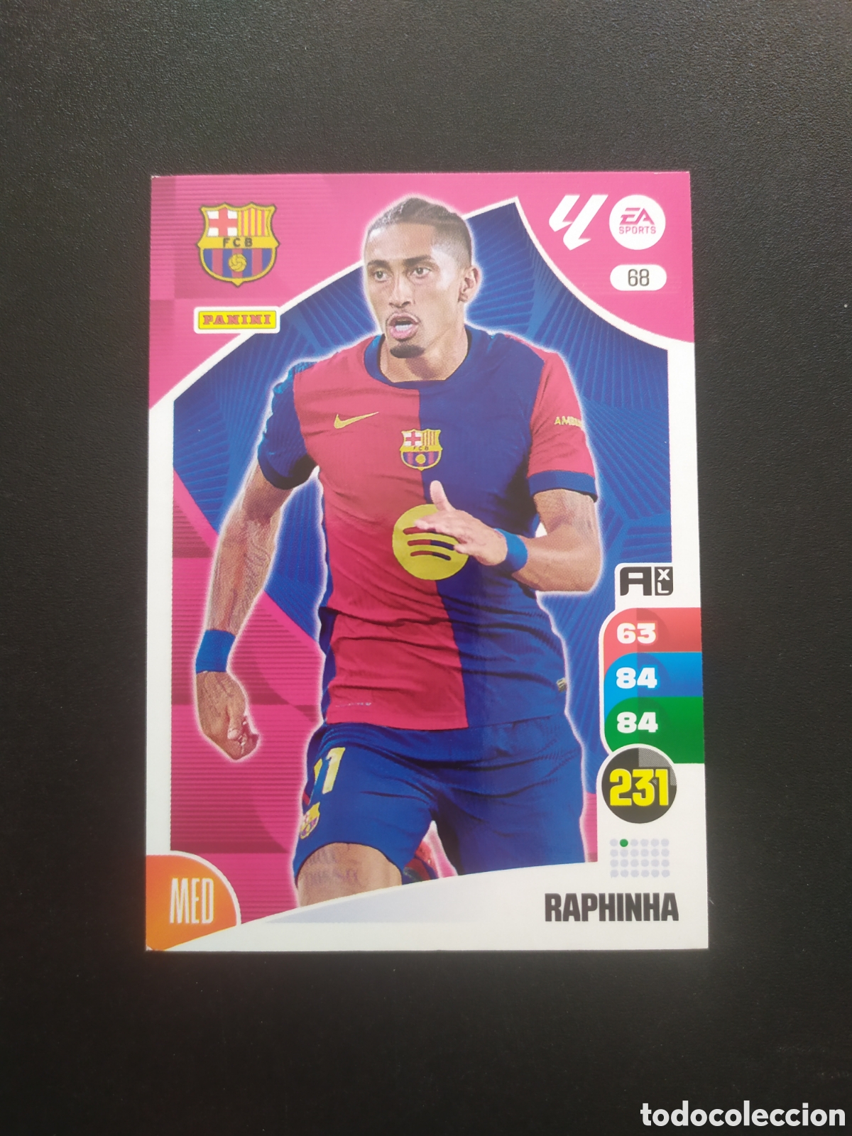 Cromos de f&uacute;tbol: Adrenalyn 2024 2025 24 25 panini Raphinha n&deg; 68 Barcelona
