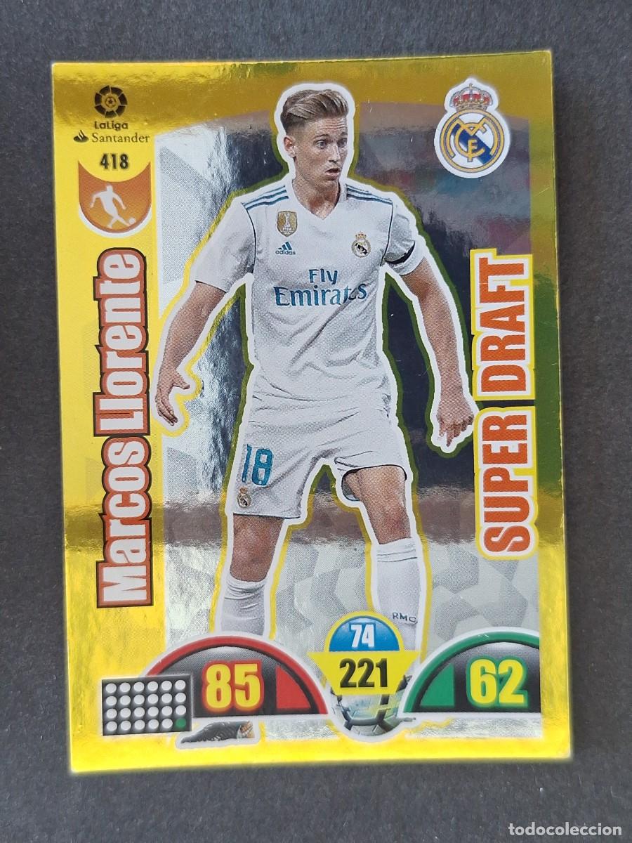 Cromos de f&uacute;tbol: MARCOS LLORENTE REAL MADRID SUPER DRAFT 418 PANINI ADRENALYN XL 2017 2018 17 18
